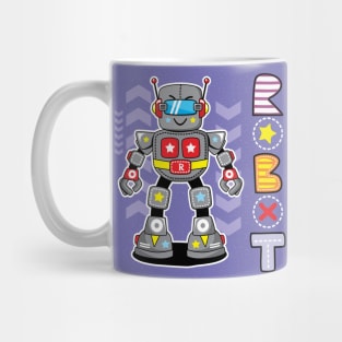 Robot purple Kids Design Mug